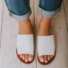 Elio Slip On Sandals White