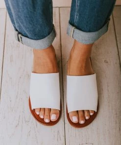 Elio Slip On Sandals White