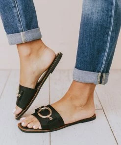 Shoes Elka Slip On Sandal Black