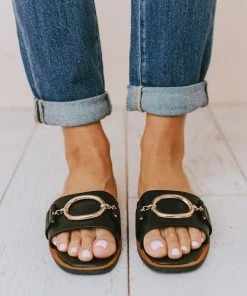 Shoes Elka Slip On Sandal Black