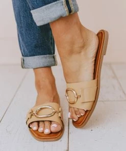 Elka Slip On Sandal Tan