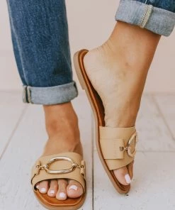 Elka Slip On Sandal Tan