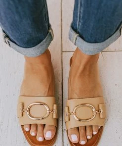 Elka Slip On Sandal Tan