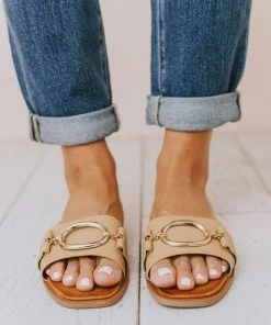 Elka Slip On Sandal Tan