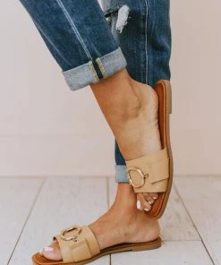 Elka Slip On Sandal Tan
