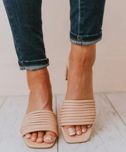 Evelyn Recycled Slip On Sandal Blush