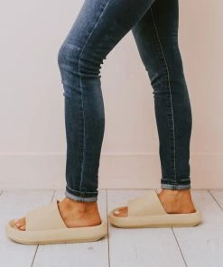 Sandals Pool Slides Taupe Shoes