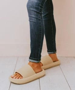 Sandals Pool Slides Taupe Shoes