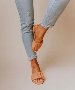 Flora Ruched Sandal Coral Shoes