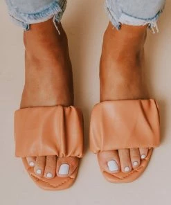 Flora Ruched Sandal Coral Shoes