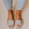 Flora Ruched Sandal Grey Shoes