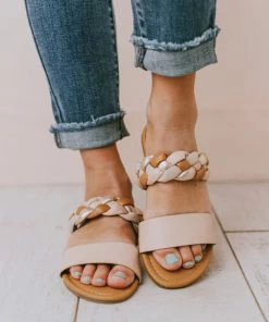 Freya Braided Sandals Nude