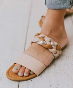 Freya Braided Sandals Nude