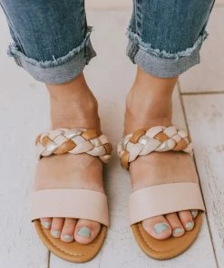 Freya Braided Sandals Nude