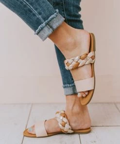 Freya Braided Sandals Nude