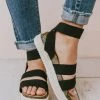 Halsey Platform Sandal Black