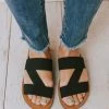 Harvey Slip On Sandals Black