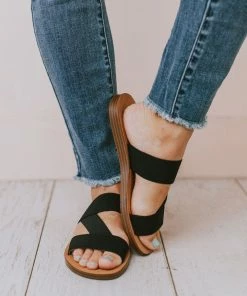 Harvey Slip On Sandals Black