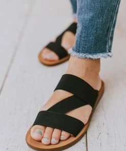 Harvey Slip On Sandals Black