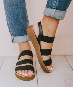 Shoes Leland Stretchy Sandals Black