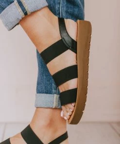 Shoes Leland Stretchy Sandals Black