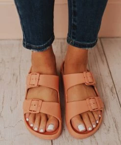Lennie Buckled Sandals Coral Shoes