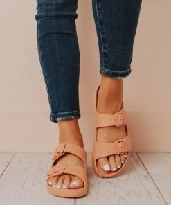 Lennie Buckled Sandals Coral Shoes