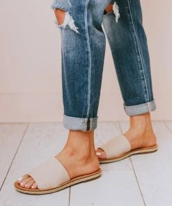 Leora Slip On Sandals Beige Shoes