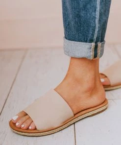 Leora Slip On Sandals Beige Shoes