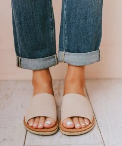 Leora Slip On Sandals Beige Shoes