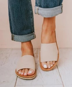 Leora Slip On Sandals Beige Shoes