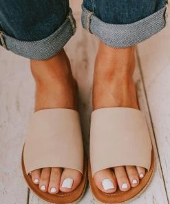 Leora Slip On Sandals Beige Shoes