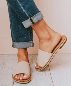 Leora Slip On Sandals Beige Shoes