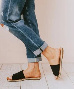 Shoes Leora Slip On Sandals Black