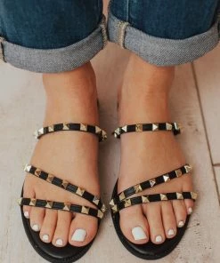 Shoes Lumi Studded Sandals Black