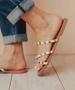 Shoes Lumi Studded Sandals White