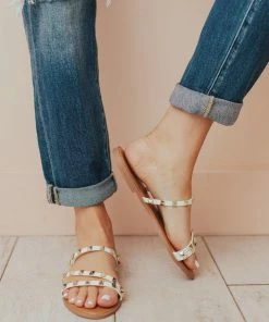 Shoes Lumi Studded Sandals White