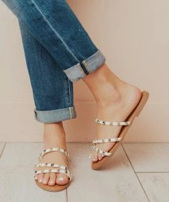 Shoes Lumi Studded Sandals White