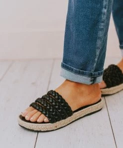 Oren Braided Sandals Black