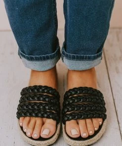 Oren Braided Sandals Black