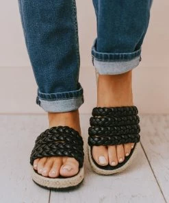 Oren Braided Sandals Black