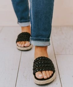 Oren Braided Sandals Black