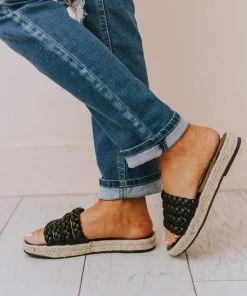 Oren Braided Sandals Black
