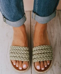 Oren Braided Sandals Green Shoes