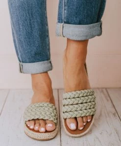 Oren Braided Sandals Green Shoes