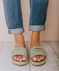 Oren Braided Sandals Green Shoes