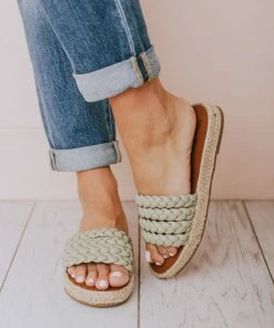 Oren Braided Sandals Green Shoes