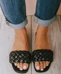 Penny Braided Sandals Black