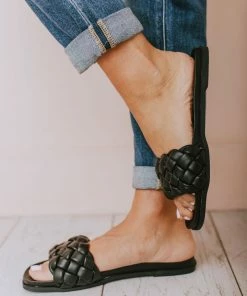 Penny Braided Sandals Black
