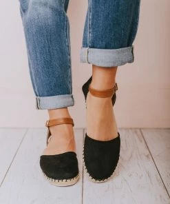 Sandals Polly Espadrille Flats Black